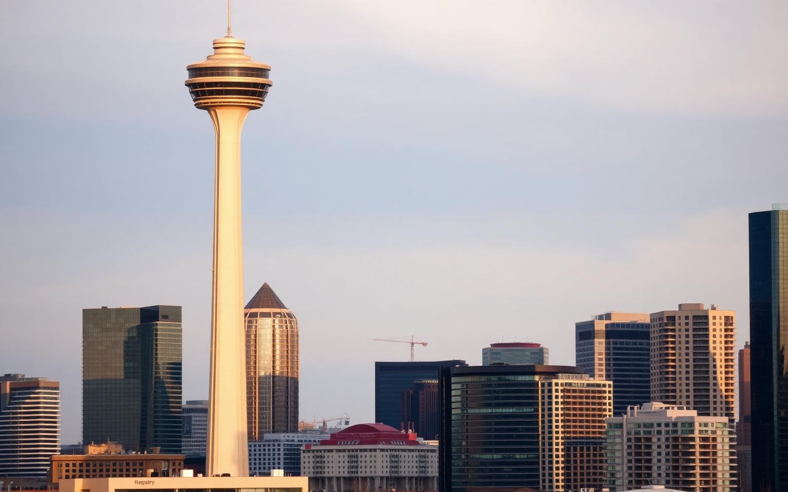 Calgary skyline near the JP Legal office